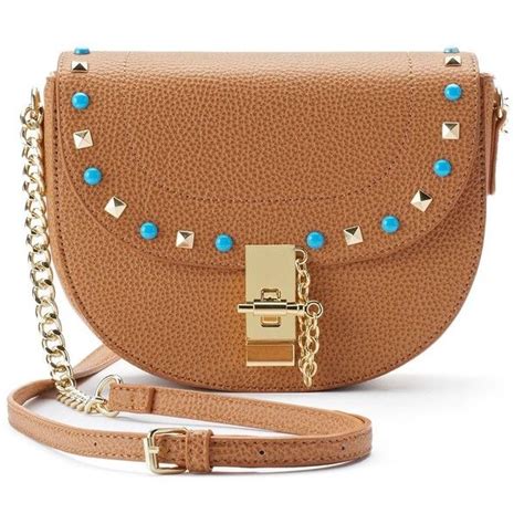 Olivia Miller Shayna Studded Flap Crossbody Bag ($41) liked on Polyvore ...