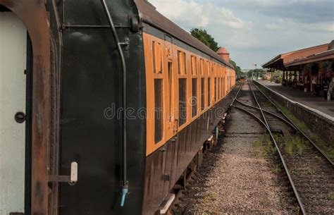 Restored Victorian-Era Passenger Rail Train at a Train Station Stock ...