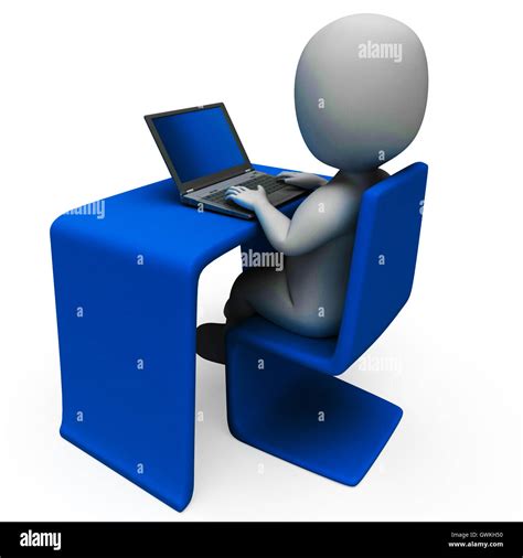 Office Worker And Computer Shows Typing Stock Photo - Alamy
