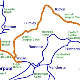 Map of Leeds Liverpool Canal. | Download Scientific Diagram