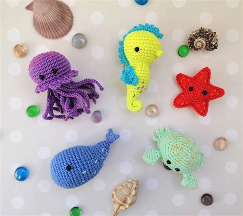 Sea Animals Crochet Sea Animals Starfish Crab Marine - Etsy