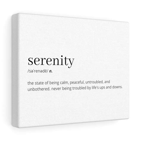 Serenity Definition Printable, Serenity Wall Art, Serenity Quote, Serenity Poster, Serenity ...