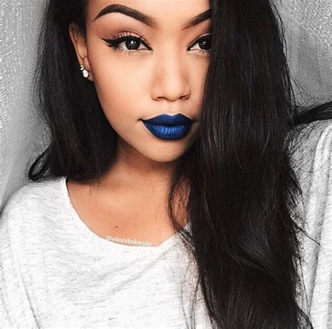 bombshellssonly | Blue lipstick makeup, Blue lipstick, Beautiful makeup