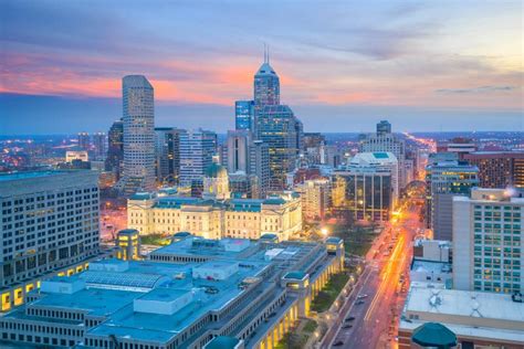 Indianapolis City Downtown Skyline USA Stock Photo - Image of travel, scenic: 186728570