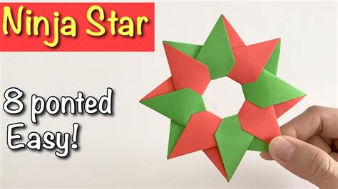 ORIGAMI NINJA STAR | 8 POINTED STAR | MODULAR STAR - YouTube