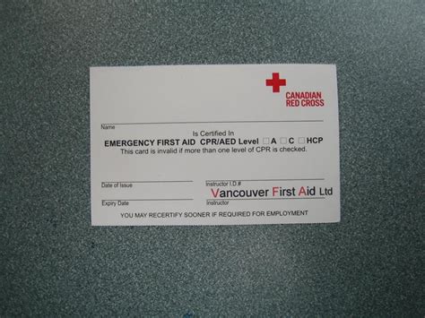 Red Cross Emergency First Aid Award - Vancouver First Aid