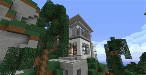 Modern Hillside House Minecraft Map