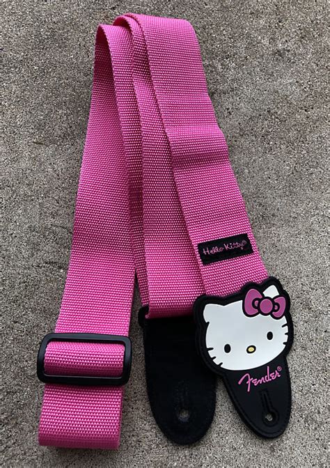 Fender Hello Kitty Guitar Strap 2005 Sanrio Co Pink Rare | Reverb