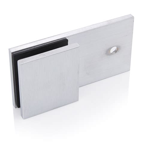 180 Degree Glass to Wall Bracket - Brushed Satin Chrome - Frameless Shower Hinges