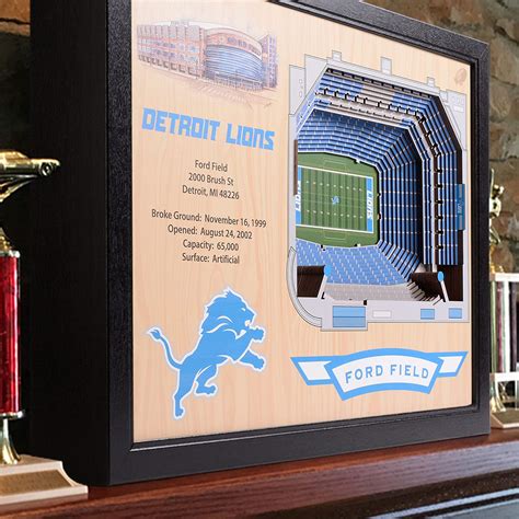 Detroit Lions NFL 25-Layer Stadium View Wall Art For Sale | Billiards N More