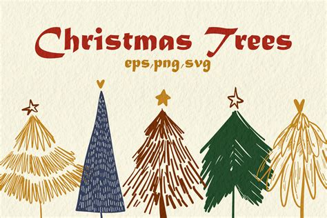 Modern Christmas Trees Illustration Graphic by Zolotovaillustrator ...