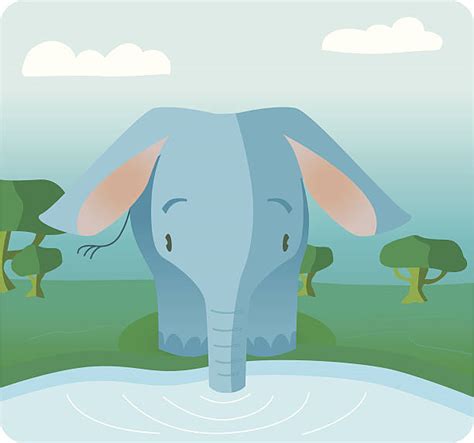 Elephant Drinking Water Illustrations, Royalty-Free Vector Graphics & Clip Art - iStock