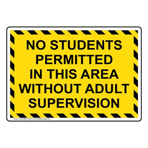 Portrait No Students Permitted In This Sign NHEP-38663_YBSTR