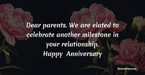 Dear parents. We are elated to celebrate another milestone in your relationship. Happy ...