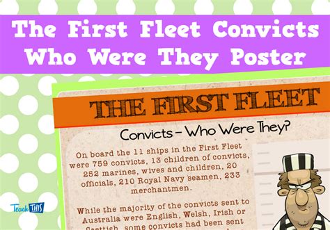 The first fleet convicts who were they poster – Artofit