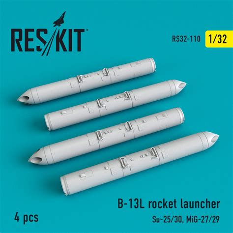 B-13L rocket launcher (4 pcs) (Su-25, Su-30, MiG-27, MiG-29) (1/32) | Vše pro modeláře Art Scale