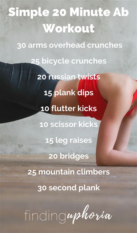 20 minute at home ab workout – Artofit