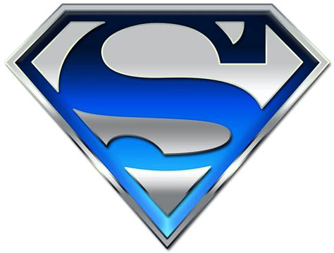 White and Blue Superman Logo