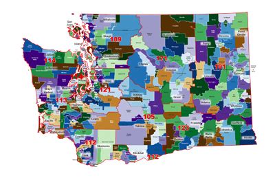 Washington State School Districts Map - Draw A Topographic Map