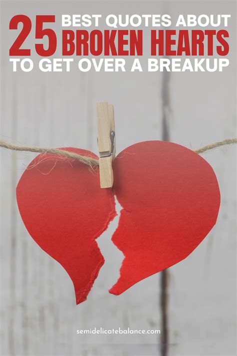 25 Best Quotes about Broken Hearts - Inspirational Words About Heartbreak - Semi-Delicate Balance