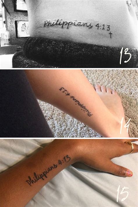 Philippians 4:13 Tattoos + Placement Ideas - tattooglee | Cute hand ...