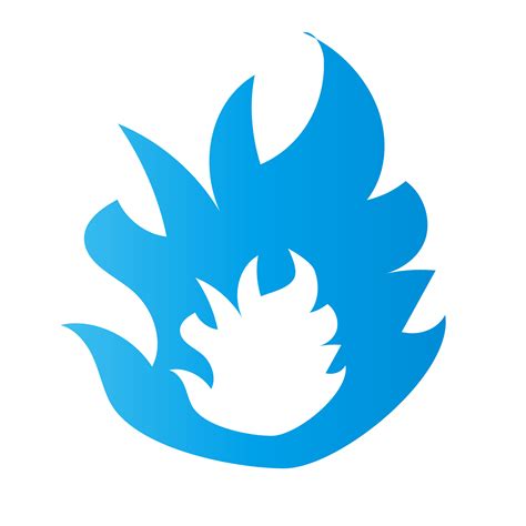 Blue fire icon. Burning. Vector. 26729204 Vector Art at Vecteezy