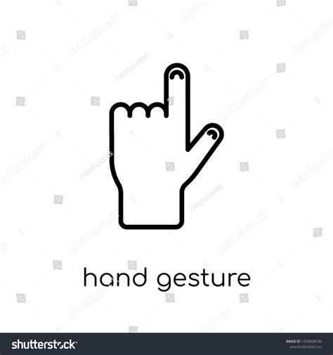 Hand Gesture Raising Index Finger Icon Stock Vector (Royalty Free) 1220828536 | Shutterstock