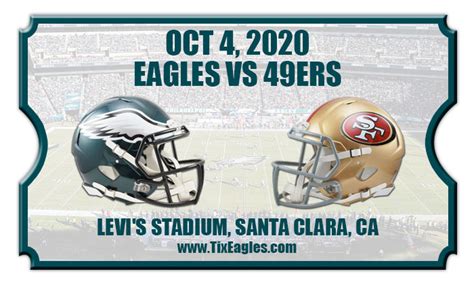 Philadelphia Eagles vs San Francisco 49ers Football Tickets | 10/04/20