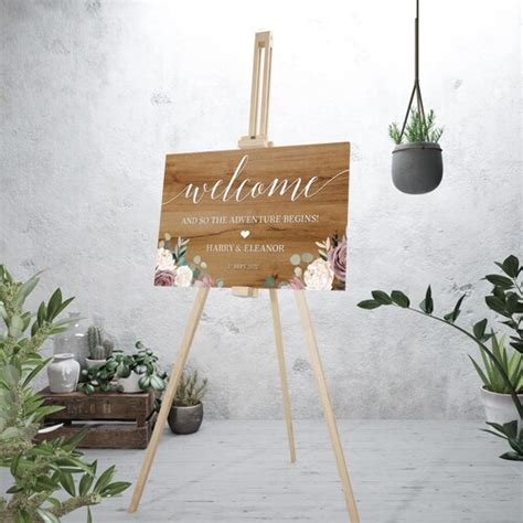 Rustic Wedding Welcome Sign - Etsy