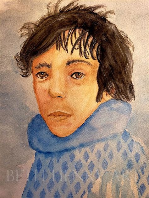 Watercolor of Sid Barrett - Beth Henry Art