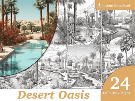 Desert Oasis Coloring Pages