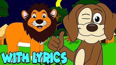 The Lion Sleeps Tonight WITH LYRICS | Nursery Rhymes And Kids Songs - YouTube