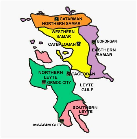 Region 8 - Region 8 Map Of The Philippines, HD Png Download - kindpng