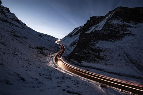 Snowy Road Way Long Exposure Wallpaper,HD Photography Wallpapers,4k Wallpapers,Images ...