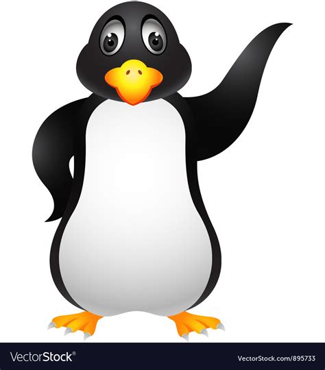 Cute penguin cartoon waving vector by tigatelu - Image #1329082 ...