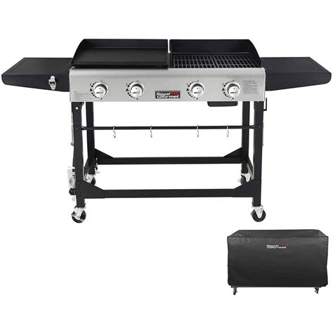 Royal Gourmet 4-Burners Portable Propane Gas Grill and Griddle Combo ...