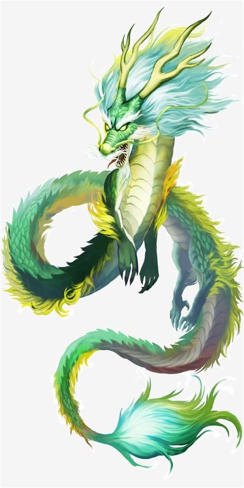 Beautiful Long Dragon Flying Dragon Long Dragon Decoration Long Dragon Illustration, Schöner ...