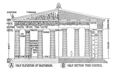 Parthenon: reconstruction elevation and section | Title: Par… | Flickr