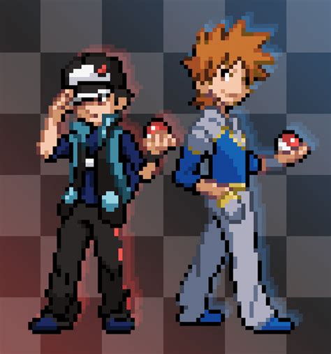 (OC) Made some HGSS sprite edits back when SS Blue's design was revealed at half anniversary ...