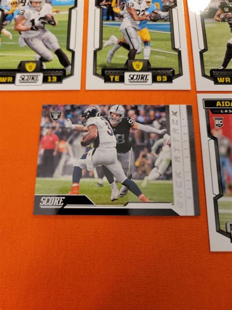 ⚫️⚪️ 2023 Score Football Team Set Las Vegas Raiders + Inserts (16 Cards ...