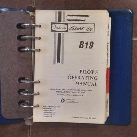 Beechcraft B19 Sport 150 Pilot's Operating Manual. – G's Plane Stuff