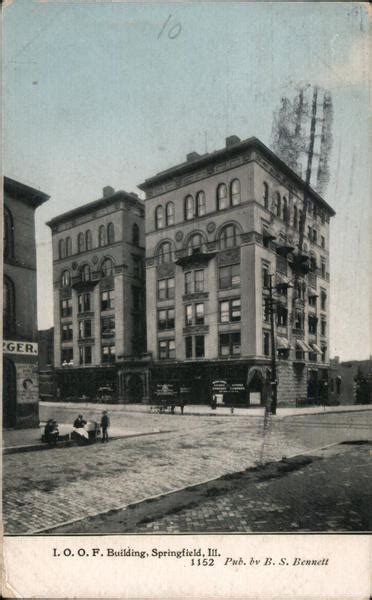 I.O.O.F. Building Springfield, IL Postcard