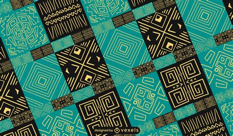 African Tiles Line Art Pattern Design Vector Download