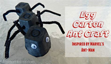 Egg Carton Ant Craft ~ Inspired by @Marvel's #AntMan - Maryland Momma's Rambles