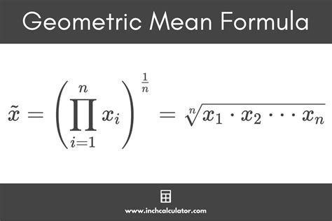 Geometric Mean Formula