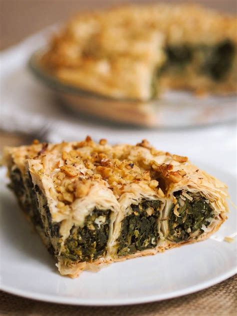 Spinach, Feta and Walnut Phyllo Pie - Avocado a Day | Spinach and feta, California walnuts, Walnuts