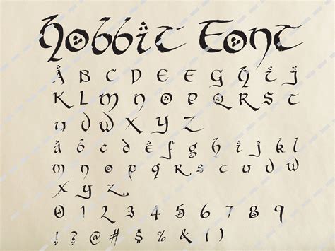 The Hobbit Font TTF SVG PNG Instant Download - Etsy Australia