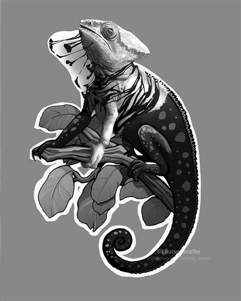 Chameleon Tattoo Design by FleetingEmber on DeviantArt