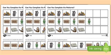 The Great Fire of London Differentiated Complete the Pattern Worksheet