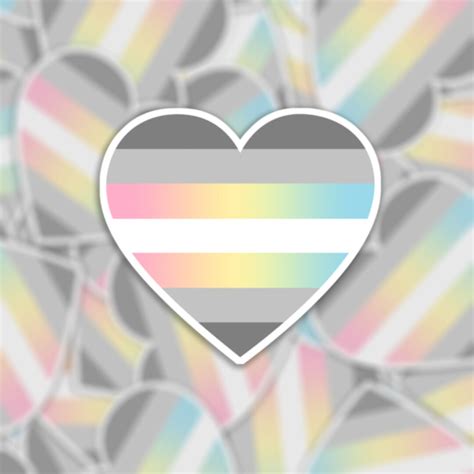 Demiflux Demifluid Pride Flag Heart Sticker Die Cut Vinyl - Etsy